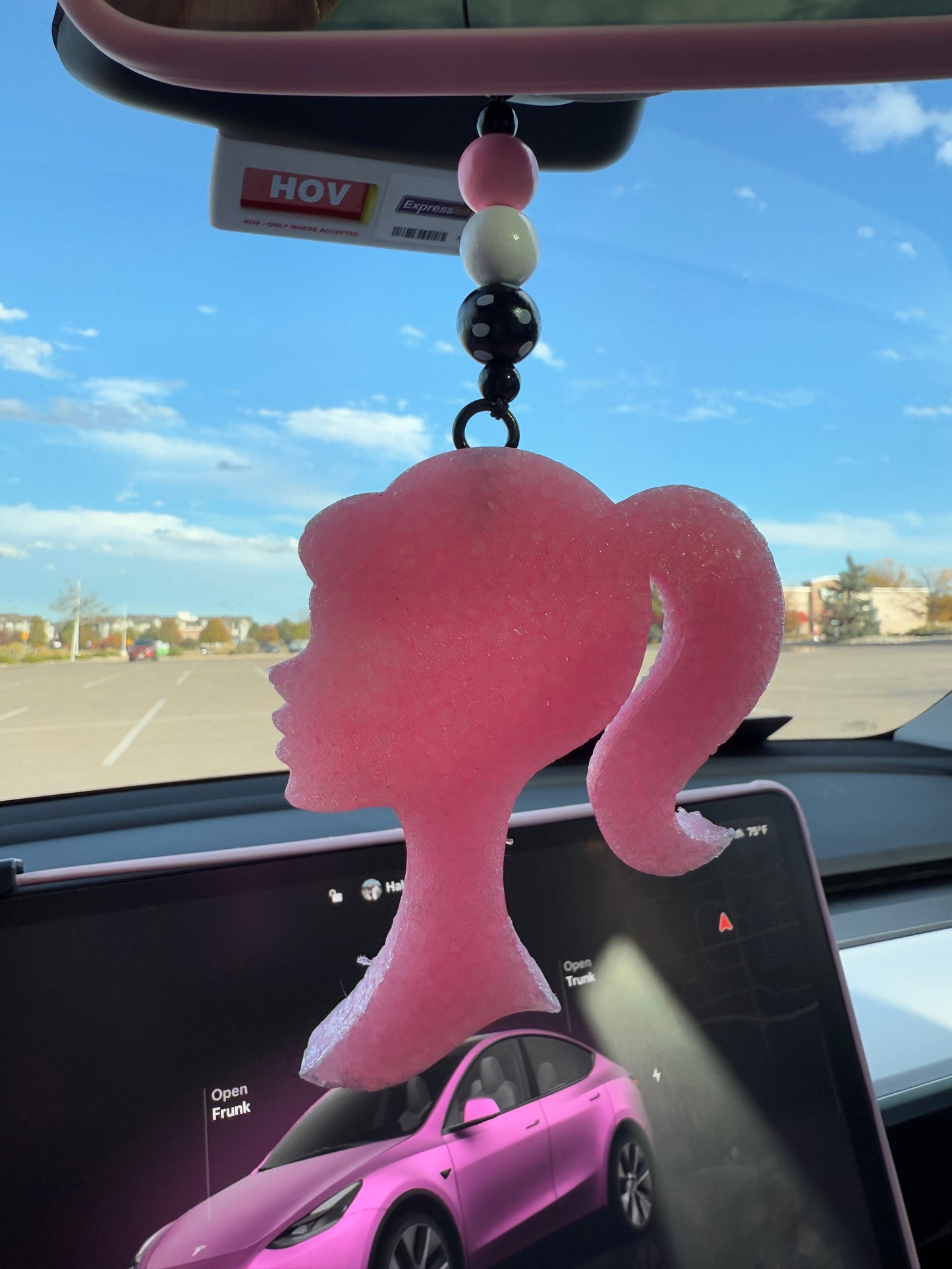 Pink Barbie Head Freshie