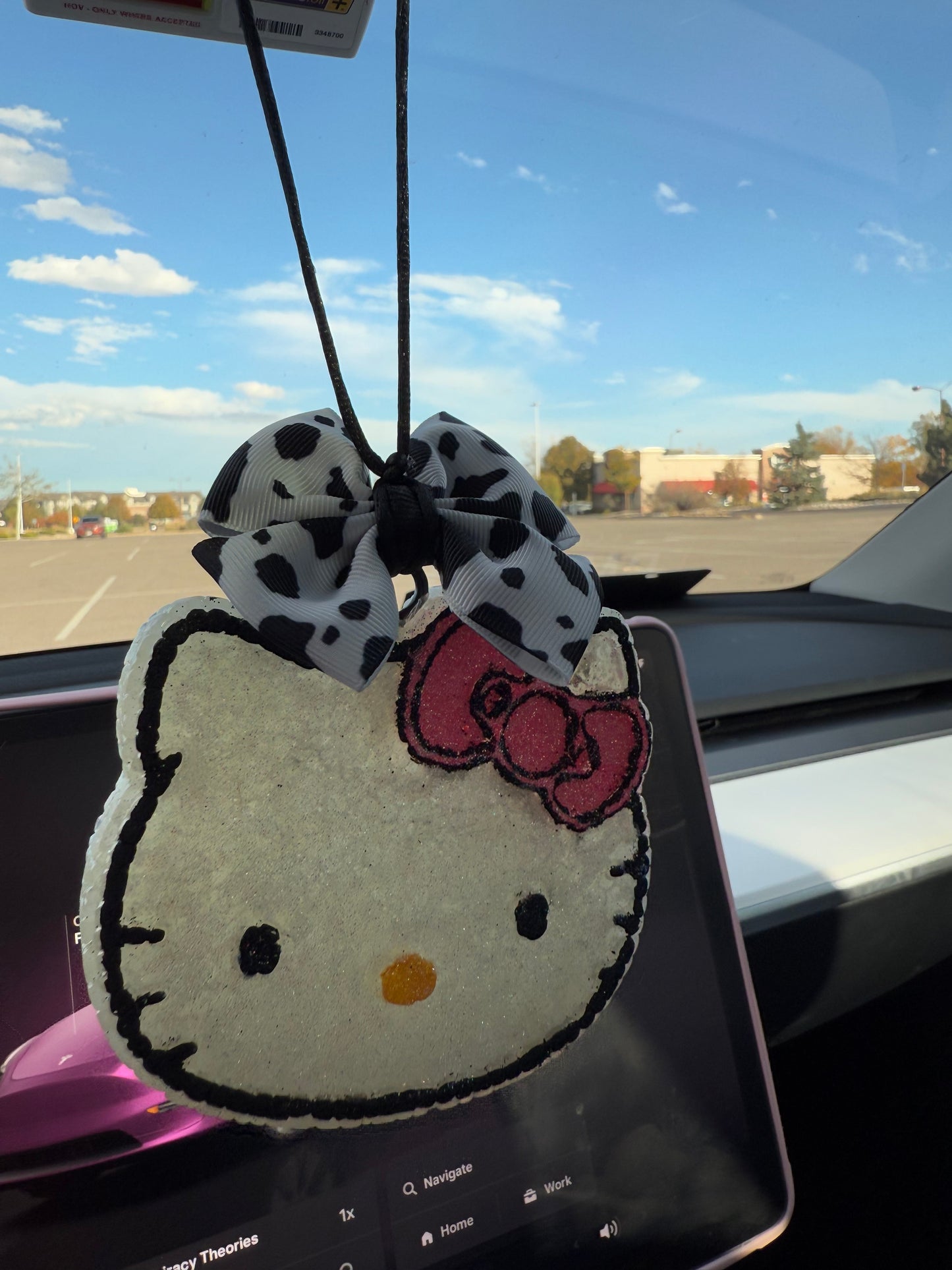 Cow Print Kitty Head Freshie