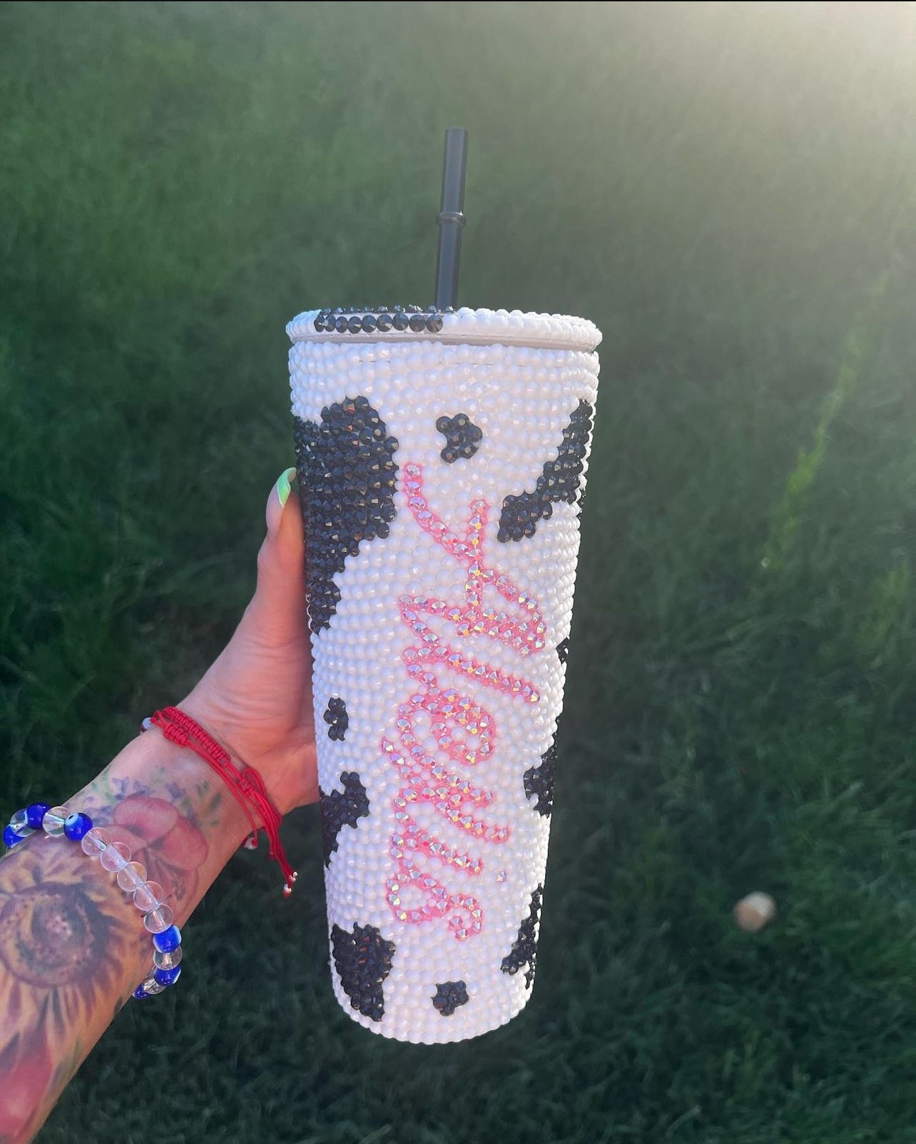 Rhinestone Cow Print