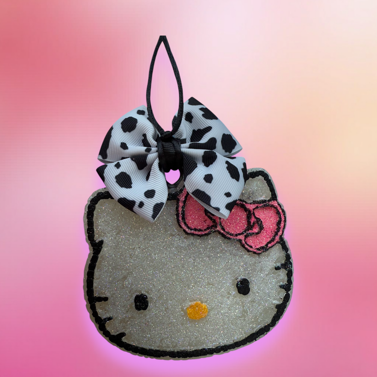 Cow Print Kitty Head Freshie