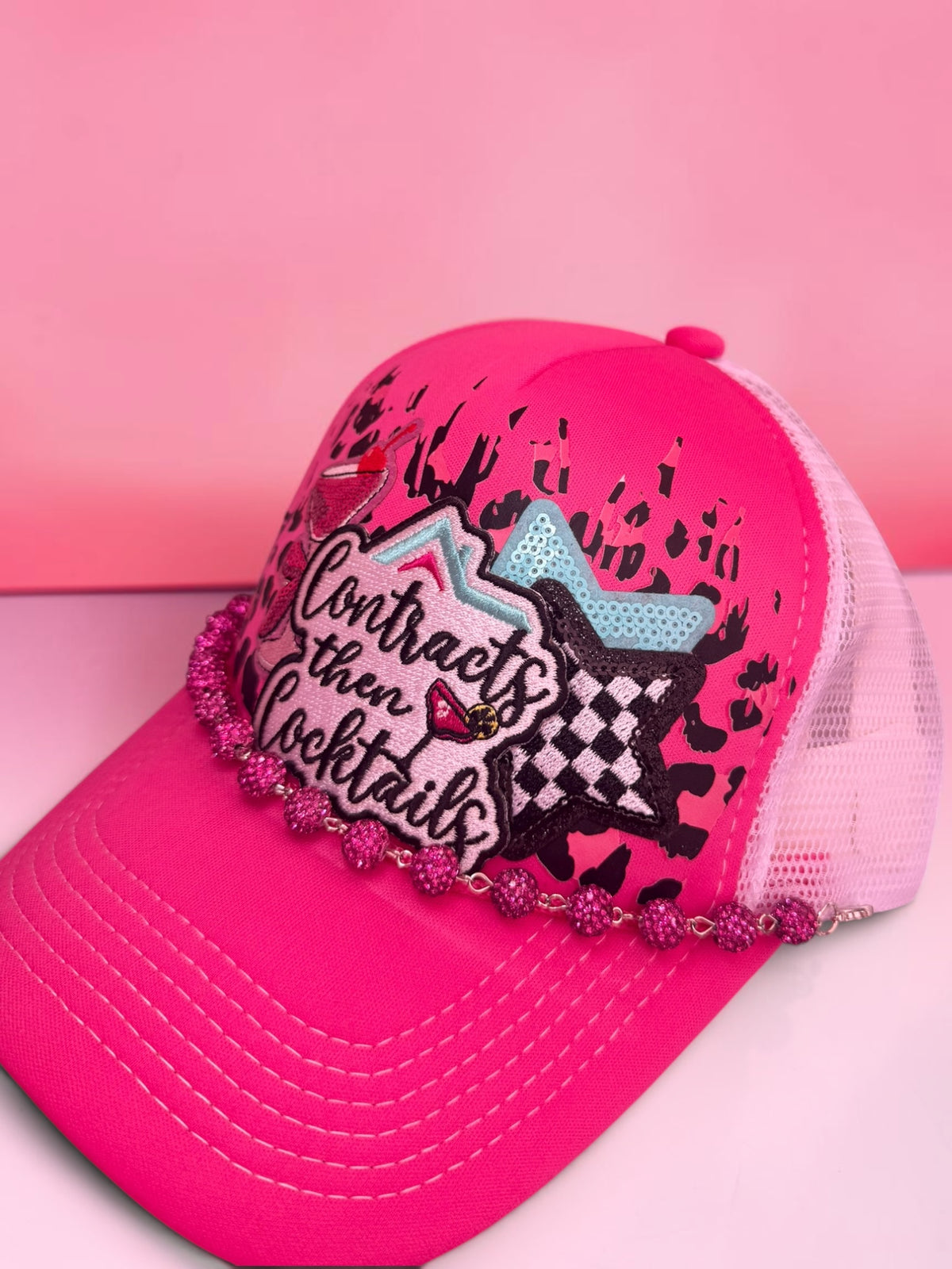Contracts then Cocktails Trucker Hat