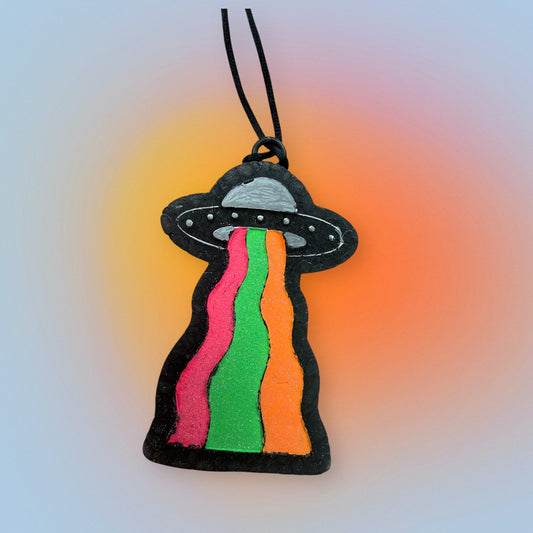 Neon Spaceship Freshie