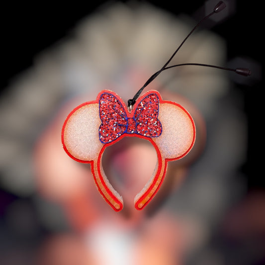 Red Sparkle Ears Freshie