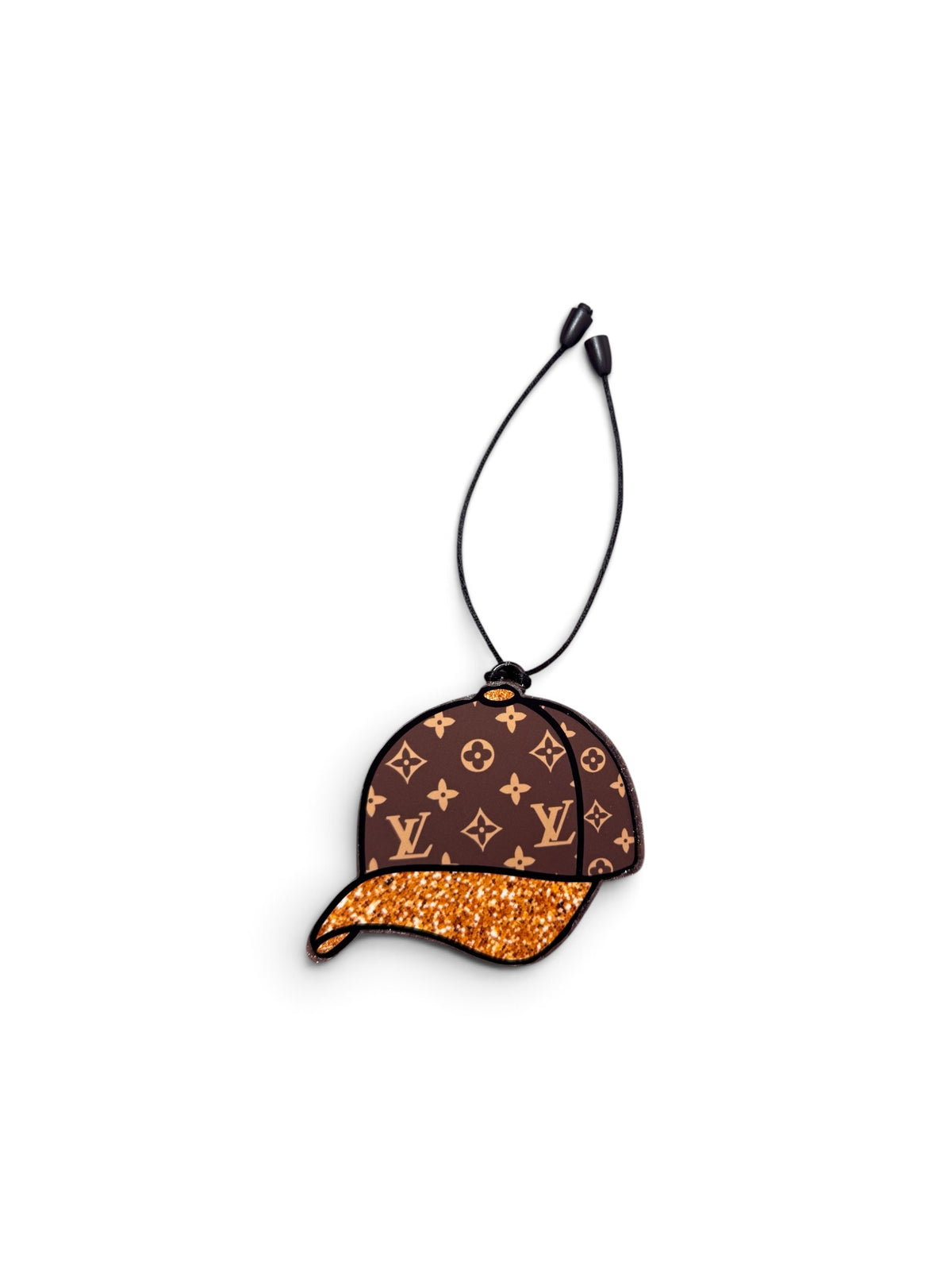 Brown Sparkle Hat Freshie