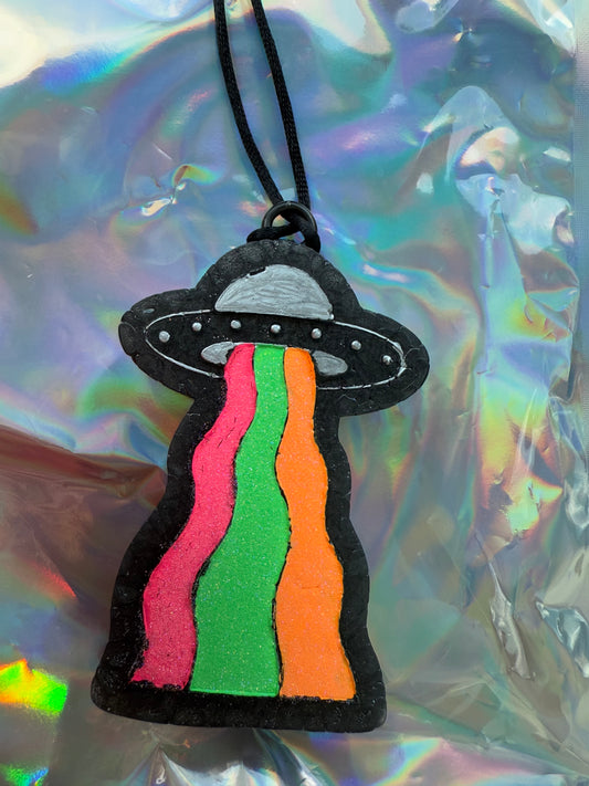 Neon Spaceship Freshie